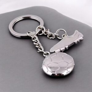 Sleutelhanger Voetbalschoen / Voetbal ( 8.5 x 3 cm )