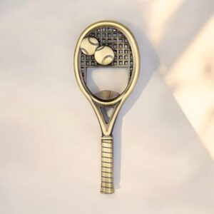 Flesopener Tennisracket ( Brons kleurig ) 10.5 x 4.0 cm